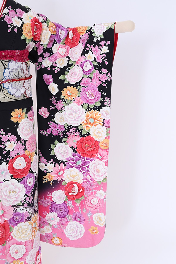 振袖 レンタル 成人式 フルセット 黒