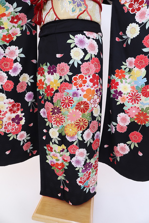 振袖 レンタル 成人式 フルセット 黒