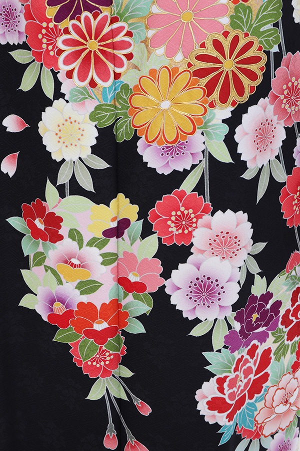 振袖 レンタル 成人式 フルセット 黒