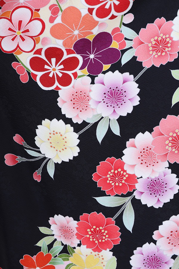 振袖 レンタル 成人式 フルセット 黒