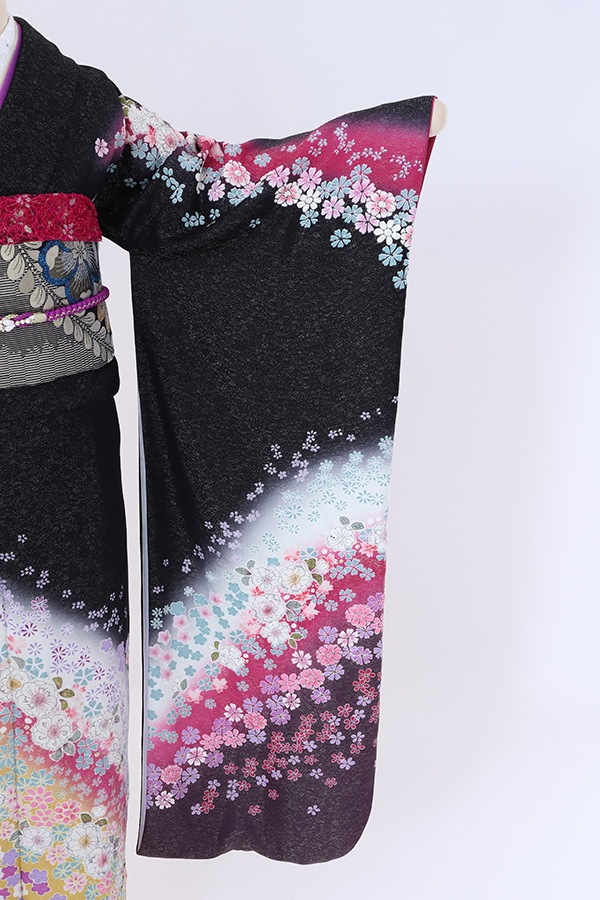 振袖 レンタル 成人式 フルセット 黒