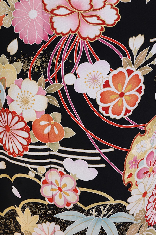 振袖 レンタル 成人式 フルセット 黒