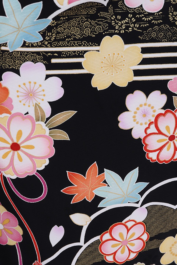 振袖 レンタル 成人式 フルセット 黒