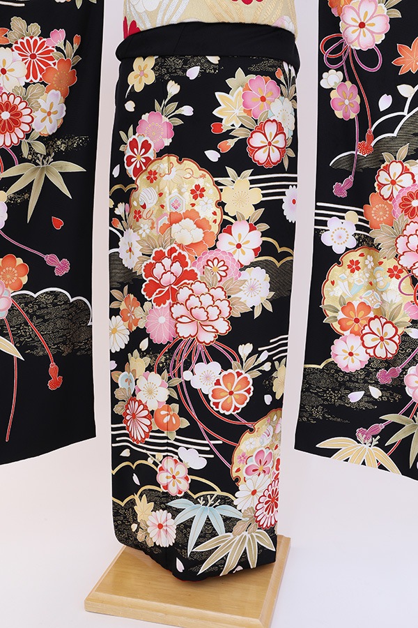 振袖 レンタル 成人式 フルセット 黒