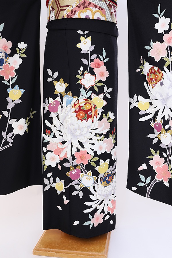 振袖 レンタル 成人式 フルセット 黒