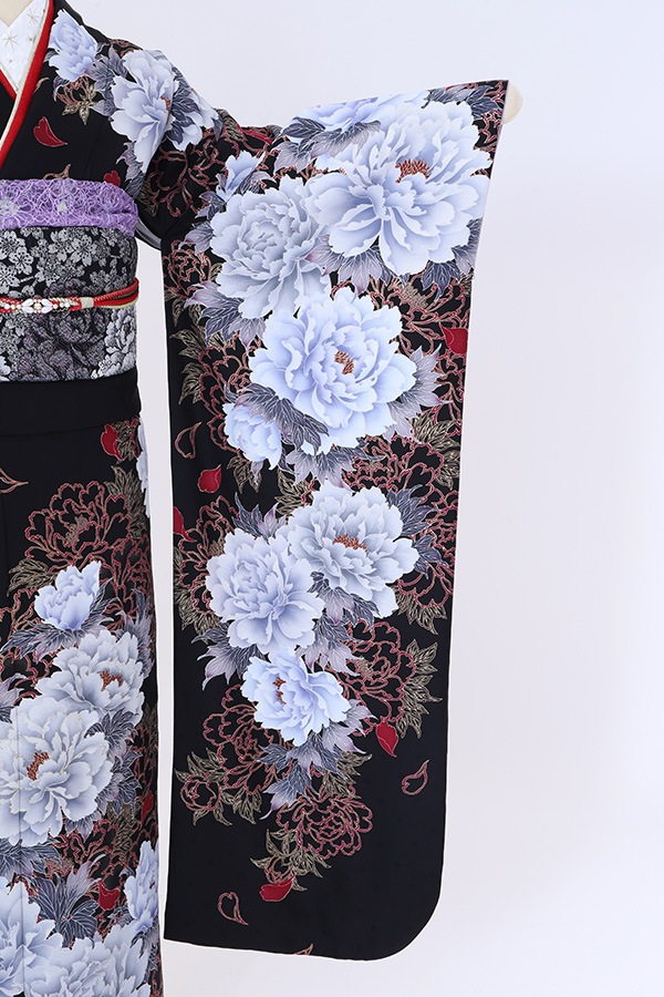 振袖 レンタル 成人式 フルセット 黒