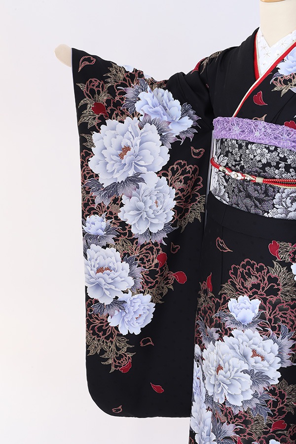 振袖 レンタル 成人式 フルセット 黒