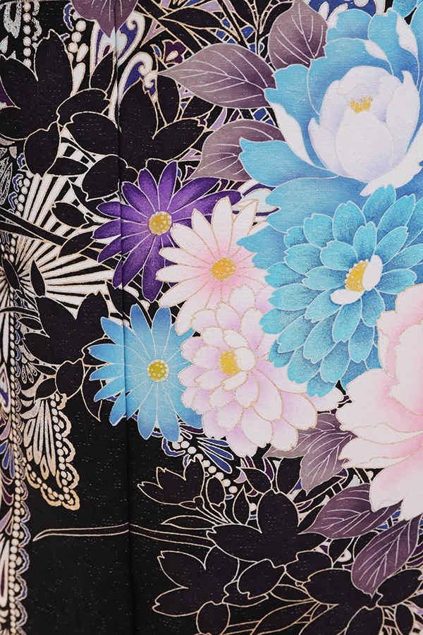 振袖 レンタル 成人式 フルセット 黒