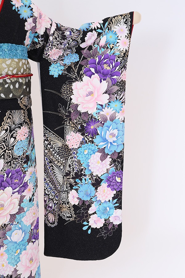 振袖 レンタル 成人式 フルセット 黒