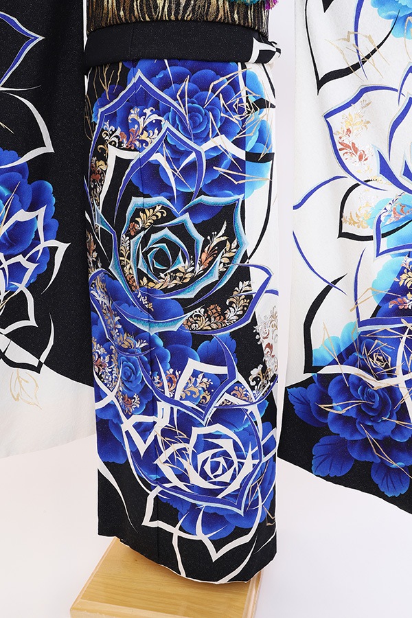 振袖 レンタル 成人式 フルセット 黒×白