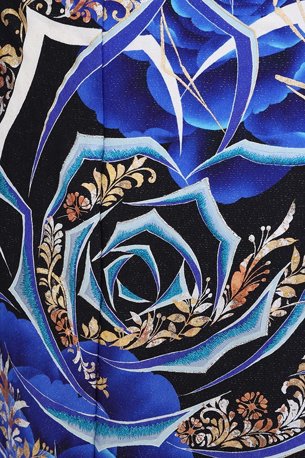 振袖 レンタル 成人式 フルセット 黒×白