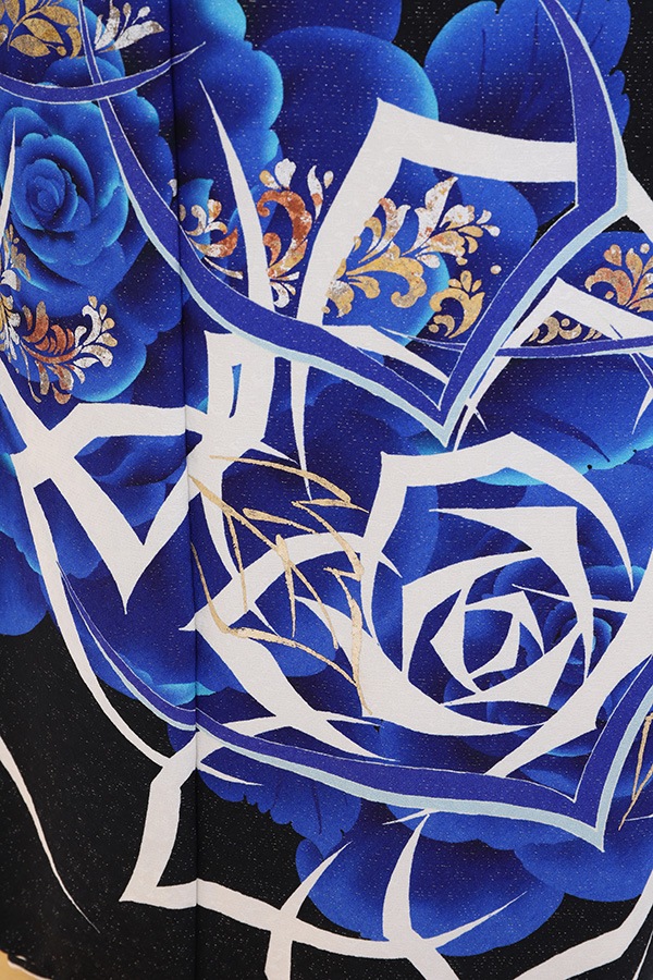 振袖 レンタル 成人式 フルセット 黒×白