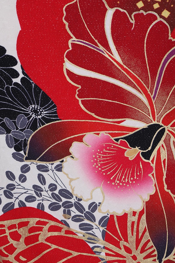 振袖 レンタル 成人式 フルセット 白×赤