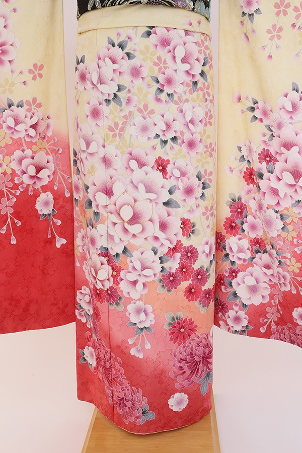 振袖 レンタル 成人式 フルセット クリーム