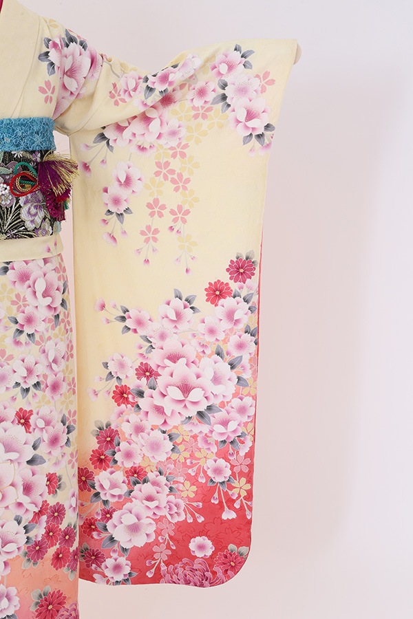 振袖 レンタル 成人式 フルセット クリーム