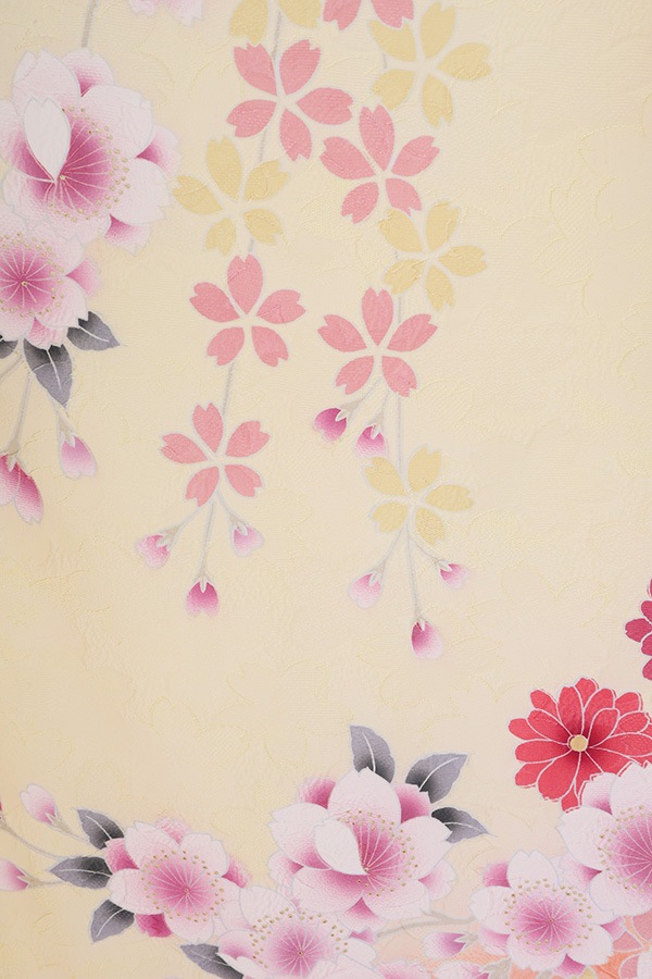 振袖 レンタル 成人式 フルセット クリーム