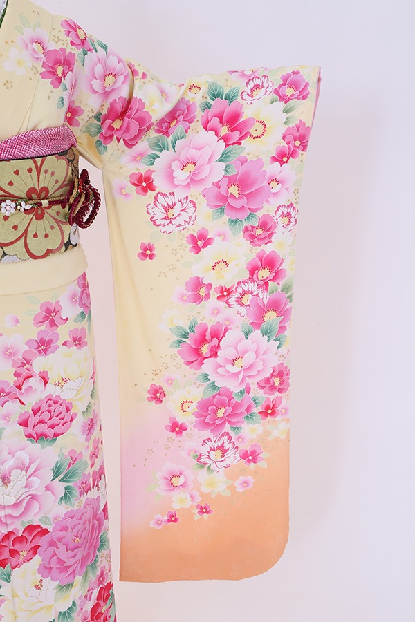 振袖 レンタル 成人式 フルセット クリーム