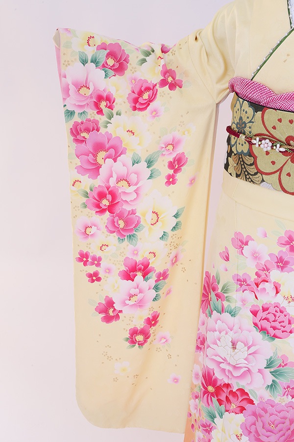 振袖 レンタル 成人式 フルセット クリーム