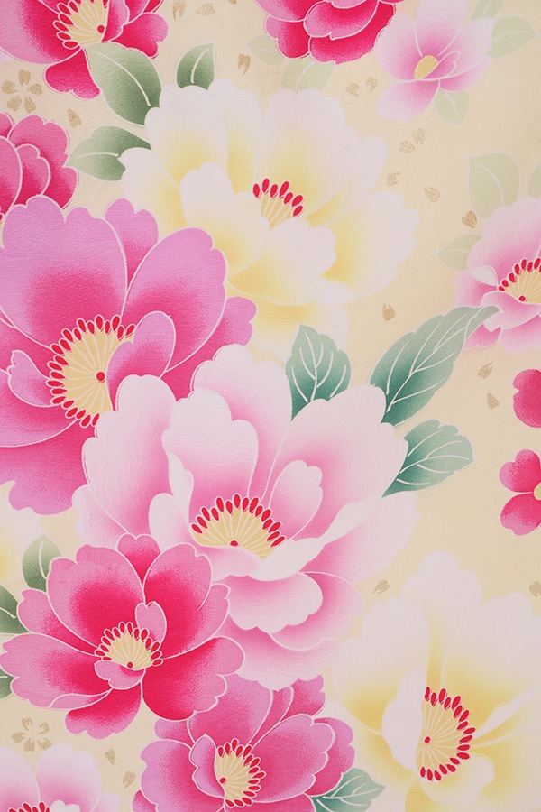 振袖 レンタル 成人式 フルセット クリーム