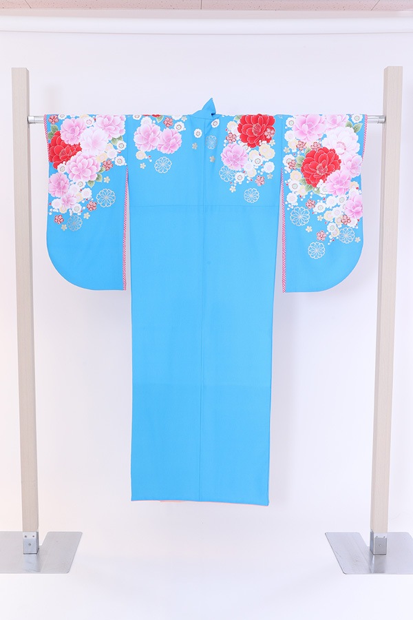 ２尺袖 単品レンタル 青