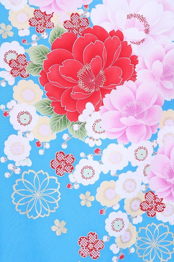 ２尺袖 単品レンタル 青