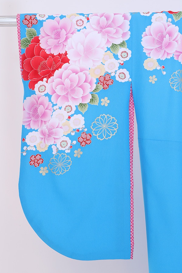 ２尺袖 単品レンタル 青