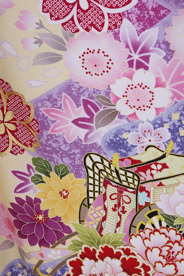 振袖 レンタル 成人式 フルセット クリーム