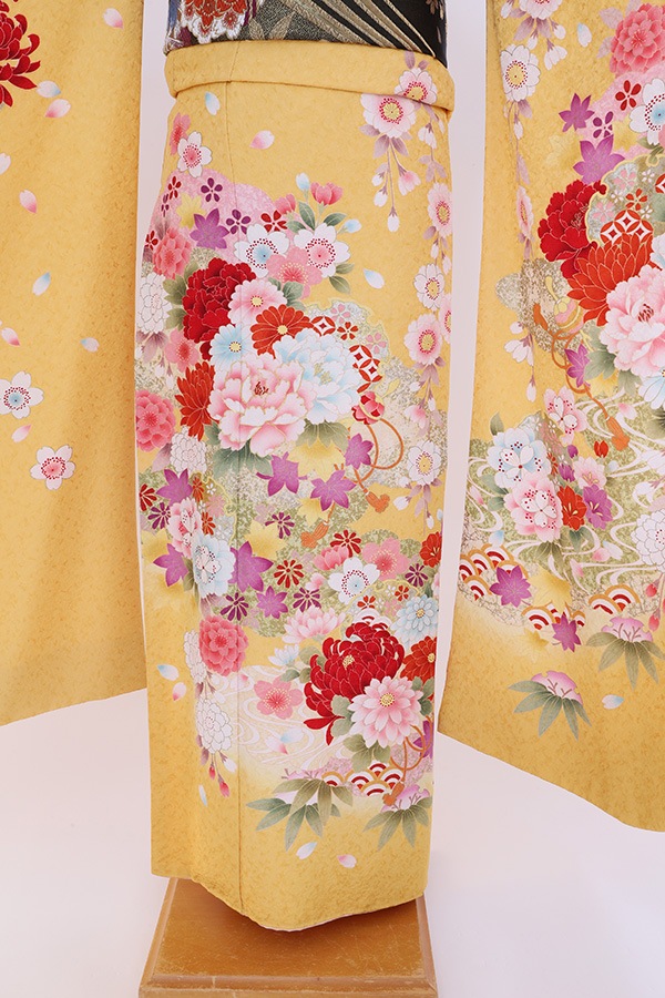 振袖 レンタル 成人式 フルセット 黄