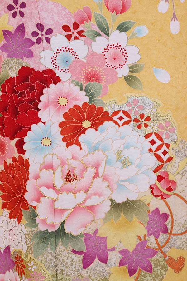 振袖 レンタル 成人式 フルセット 黄