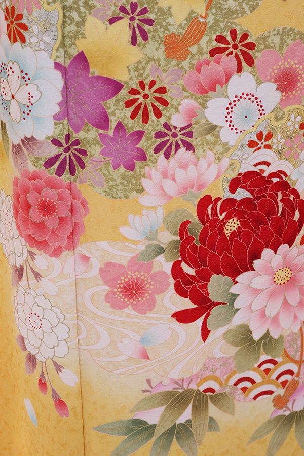 振袖 レンタル 成人式 フルセット 黄