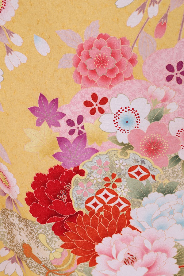 振袖 レンタル 成人式 フルセット 黄