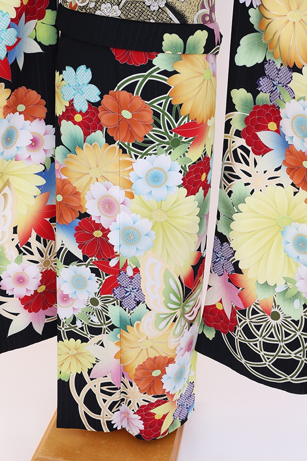 振袖 レンタル 成人式 フルセット 黒