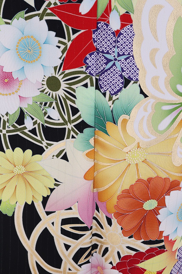 振袖 レンタル 成人式 フルセット 黒