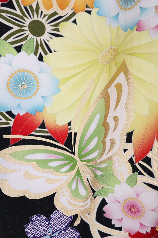 振袖 レンタル 成人式 フルセット 黒