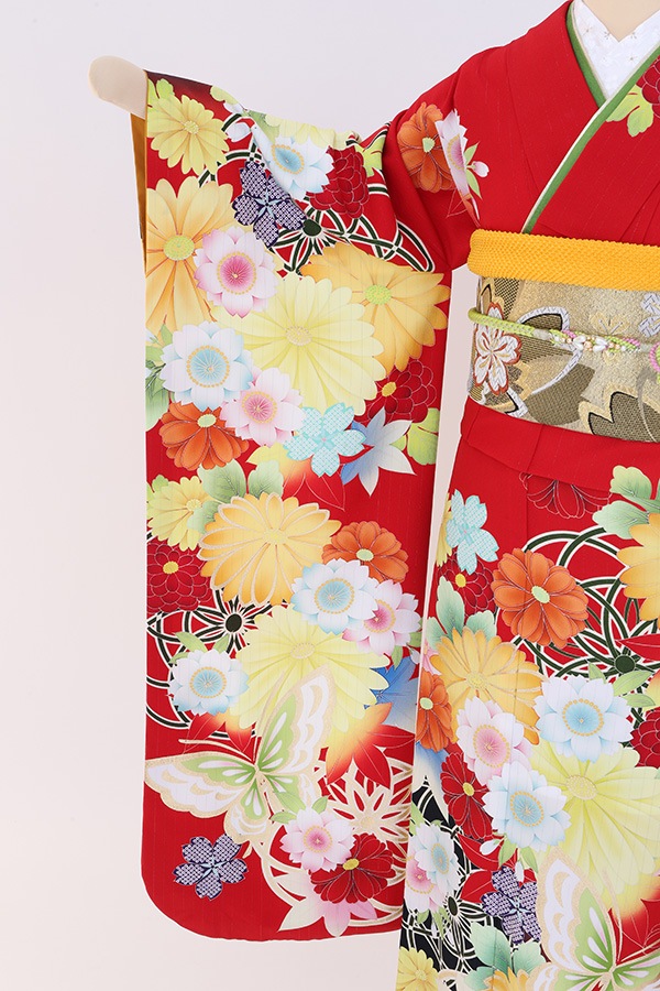 振袖 レンタル 成人式 フルセット 赤