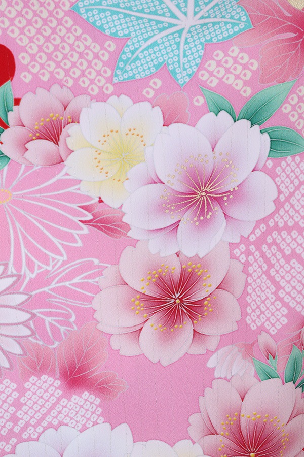 振袖 レンタル 成人式 フルセット ｸﾘｰﾑ×ﾋﾟﾝｸ