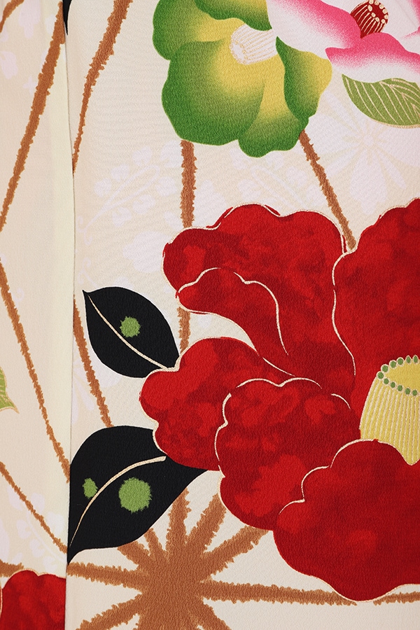 振袖 レンタル 成人式 フルセット クリーム