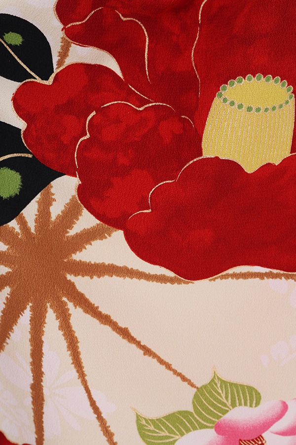 振袖 レンタル 成人式 フルセット クリーム