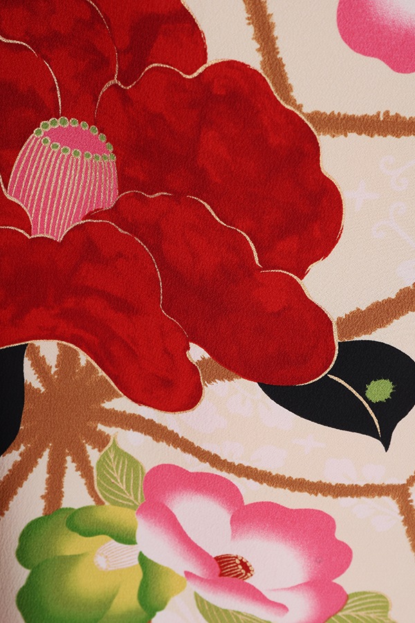 振袖 レンタル 成人式 フルセット クリーム