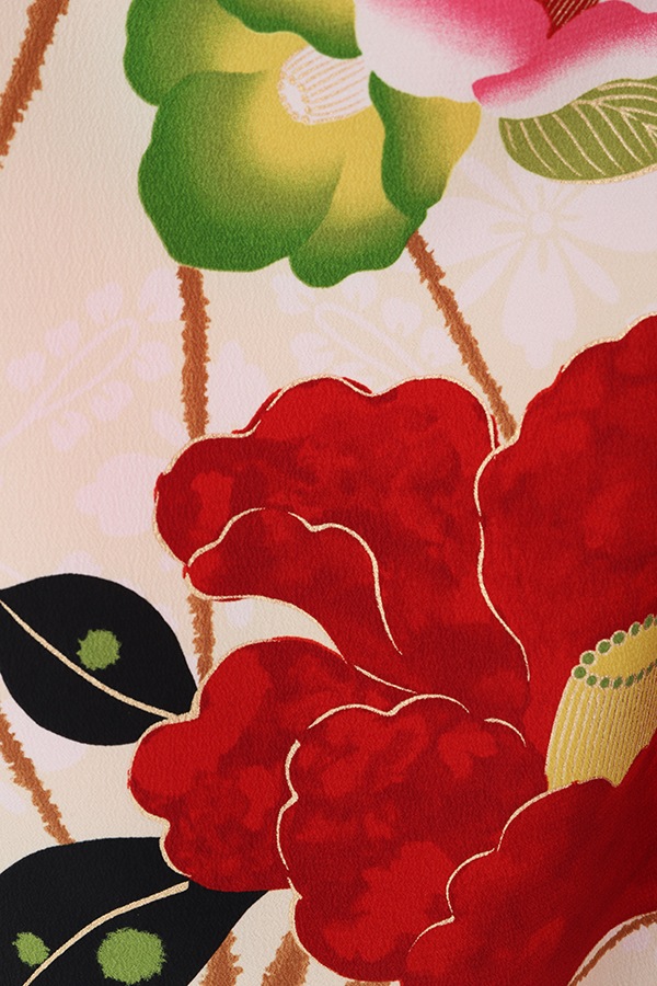 振袖 レンタル 成人式 フルセット クリーム