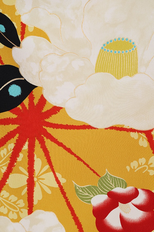 振袖 レンタル 成人式 フルセット 黄(からし）