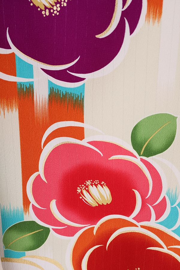 振袖 レンタル 成人式 フルセット クリーム