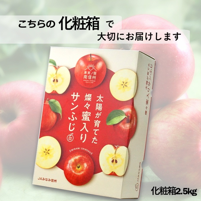 蜜入り特選【中玉】りんご サンふじ 約2.5kg(9～10玉)　S338　11月下旬～12月中旬発送