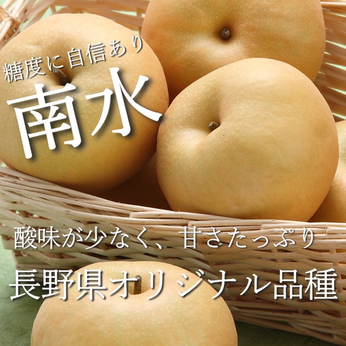 S208 梨 南水【太鼓判】（特殊貯蔵品）約2.5kg(6玉)［冷蔵］　11月中旬～発送
