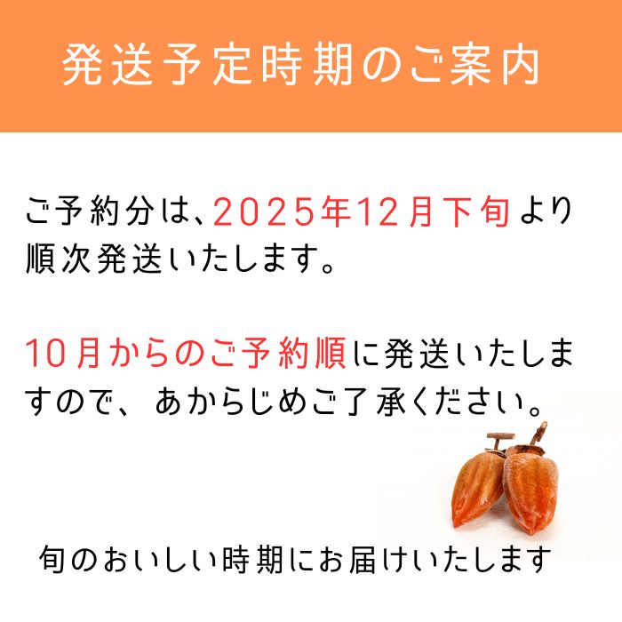 S413 干し柿 市田柿 バラふぞろい 3kg(1kg箱×3箱)　2025年12月下旬～順次発送