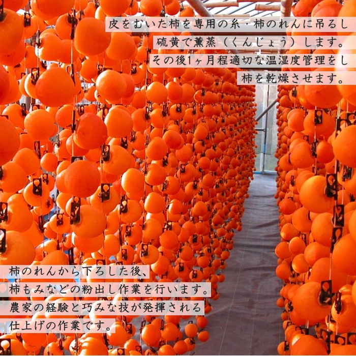 S413 干し柿 市田柿 バラふぞろい 3kg(1kg箱×3箱)　2025年12月下旬～順次発送