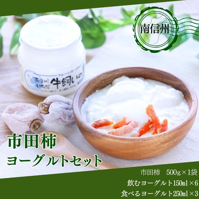 南信州ヨーグルト×市田柿セット（冷蔵）　S810　2026年1月中旬～発送