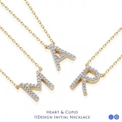 H＆C パヴェイニシャル ネックレス