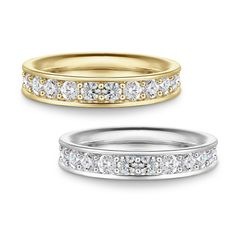 Pt900 / K18  【 計1.5ct / 計2.0ct 】 ダイヤモンド フルエタニティリング