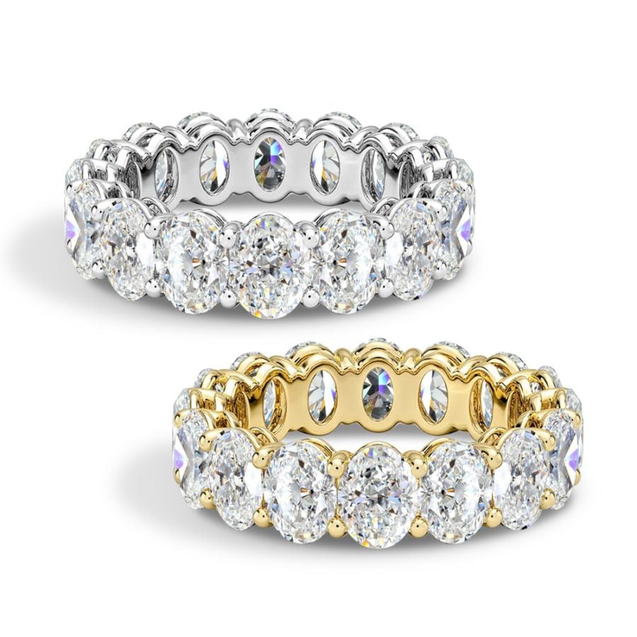 Pt900 / K18 3.5カラット～5カラット ダイヤモンド フルエタニティリング ラボグロウン ダイヤモンド